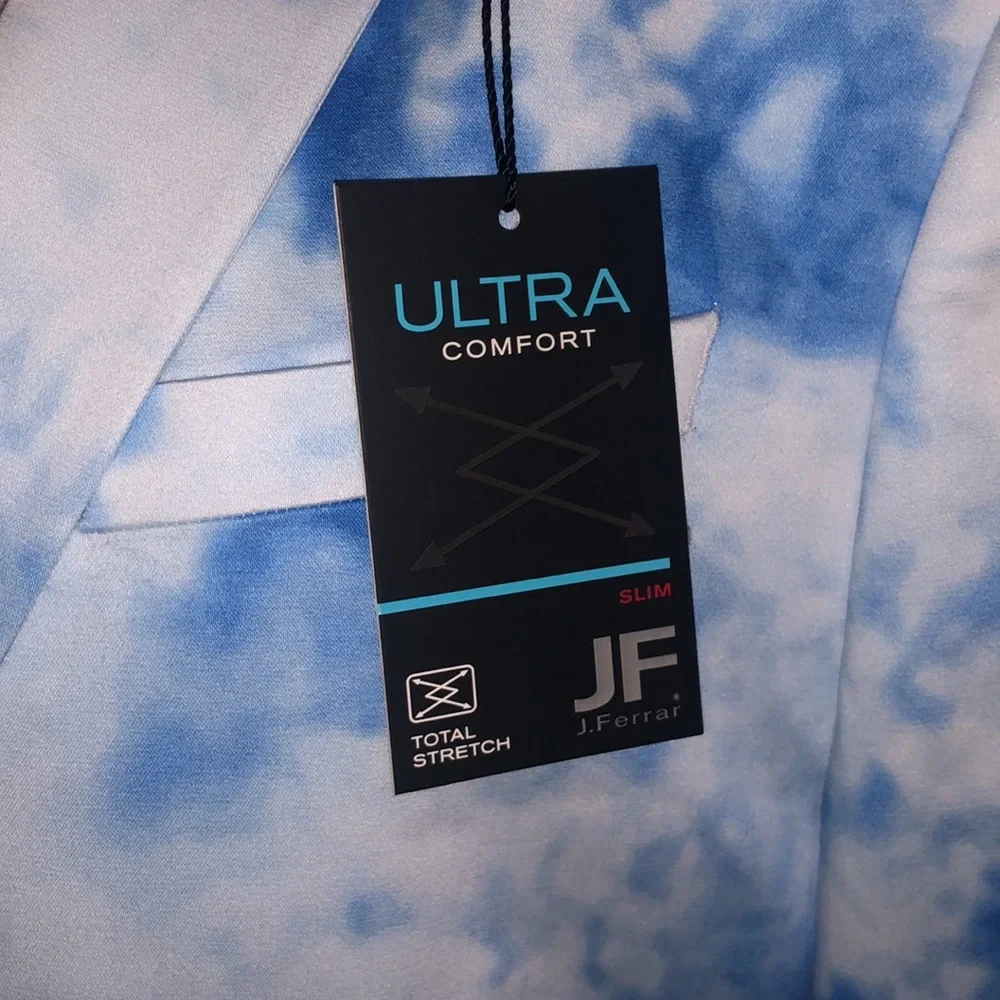JF J. Ferrar tie dye cloud slim suit sports jacket